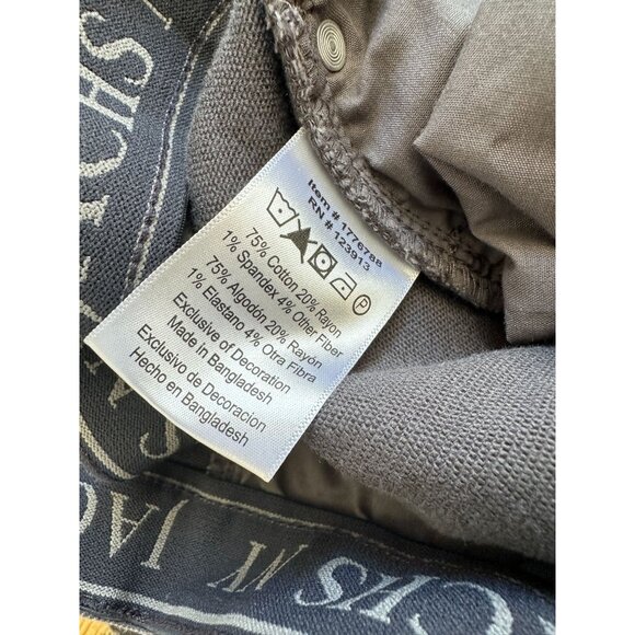 Jachs NY Mens Slim Fit Gray Stretch Pants Size 34/32 Five-Pocket Cotton Rayon - Picture 5 of 7